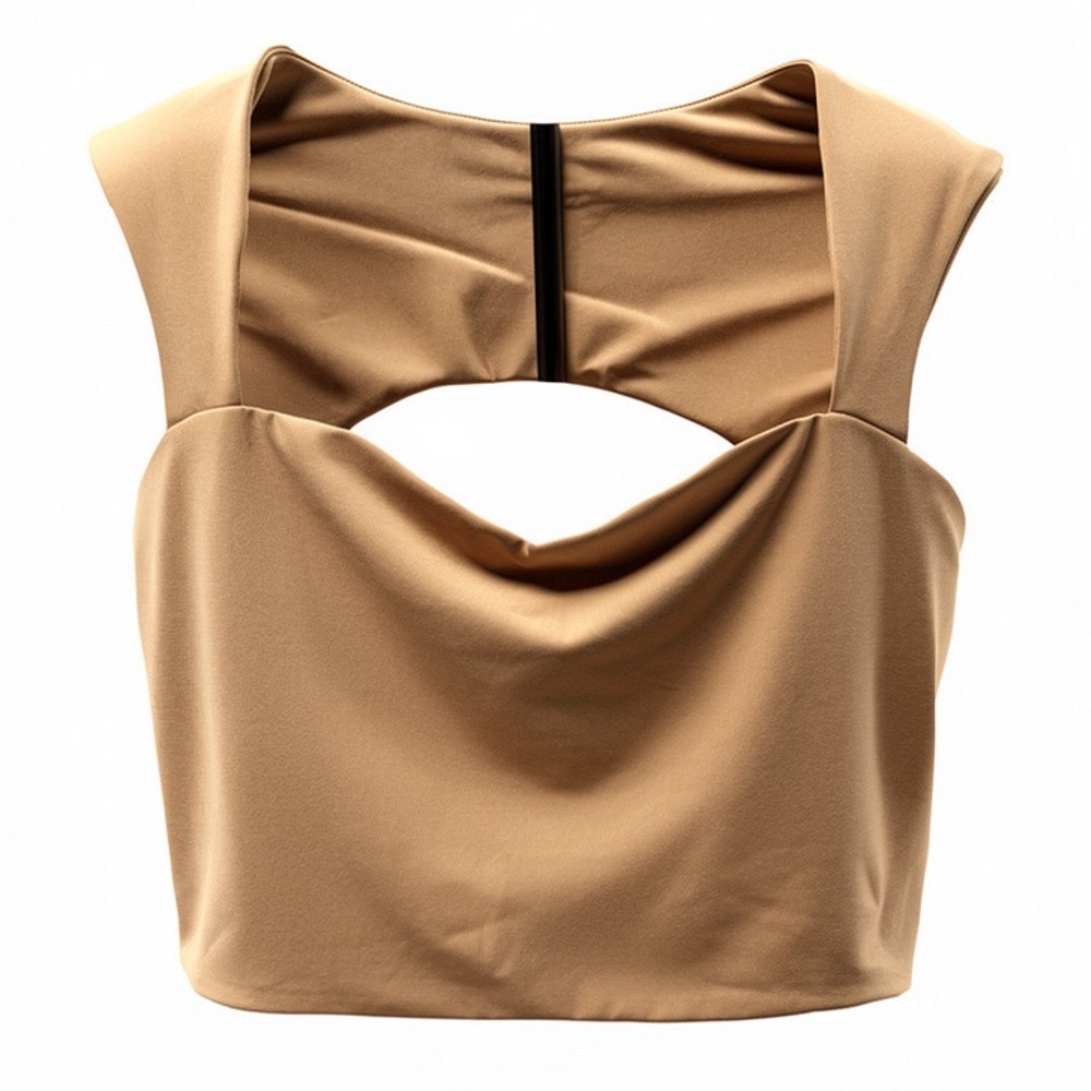 SHEIN Tan Crop Top